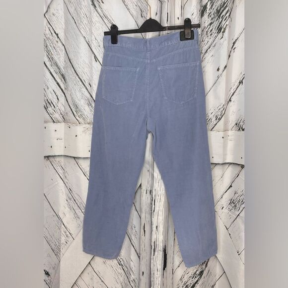 American Eagle Corduroy Mom Jeans Blue 6 Extra Short - Picture 3 of 10
